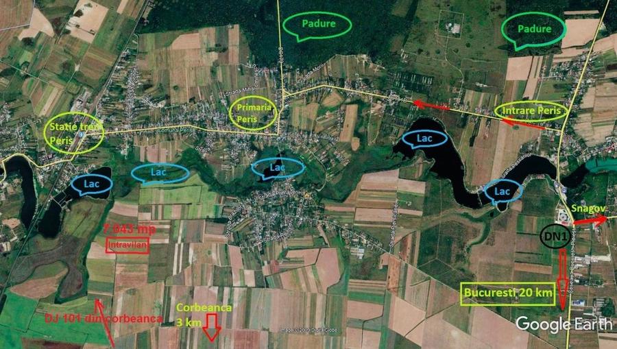 Proprietar - SUPER OFERTA - Teren intravilan  Peris - 7.043 mp - doar 4 euro/mp - 1