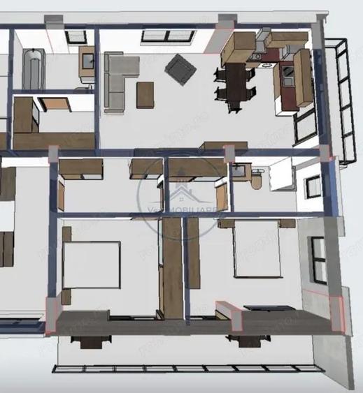 Apartament 3 camere / 2 bai / etaj 3 / parcare + boxa / ZONA CETATII - 5