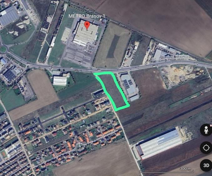 Teren 16.350 mp, Ghimbav-DN 1, vis-a-vis Metro, pretabil comercial! - 2