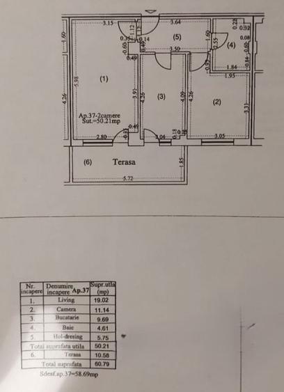 Apartament cu 2 camere decomandat, mobilat în Sălaj