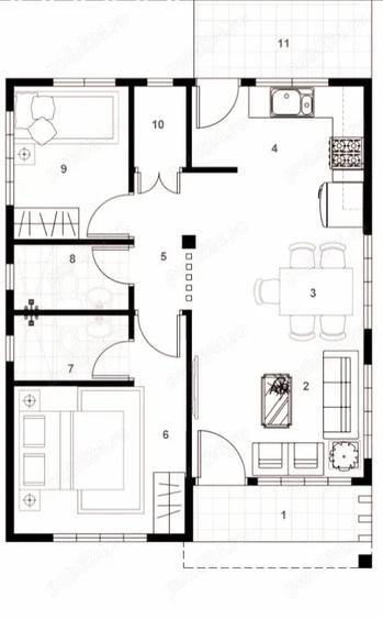 Casa cu 2 camere de vanzare - 2