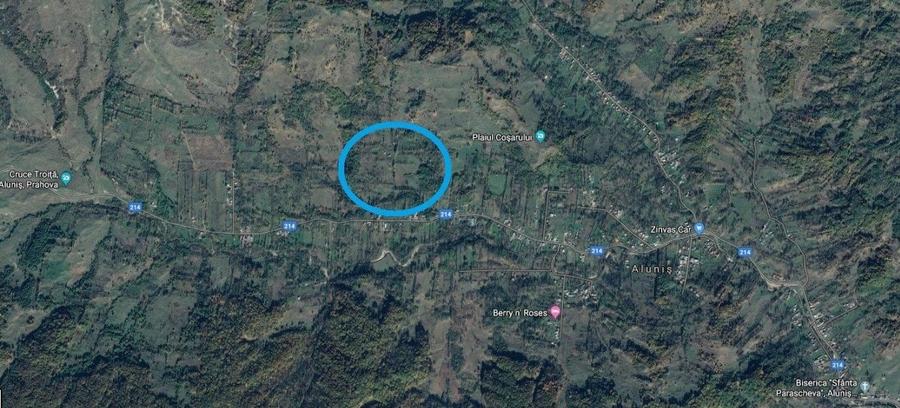 Teren Alunis / Jud. Prahova, 9.826 mp, D: 43 m , comision 0% - 2