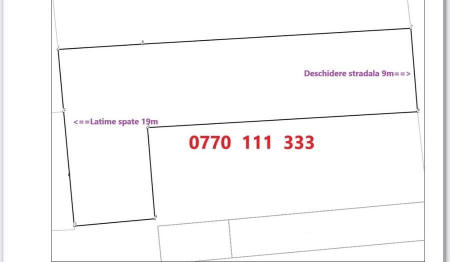 - Zona Centrala - Teren suprafata 477mp. - 1