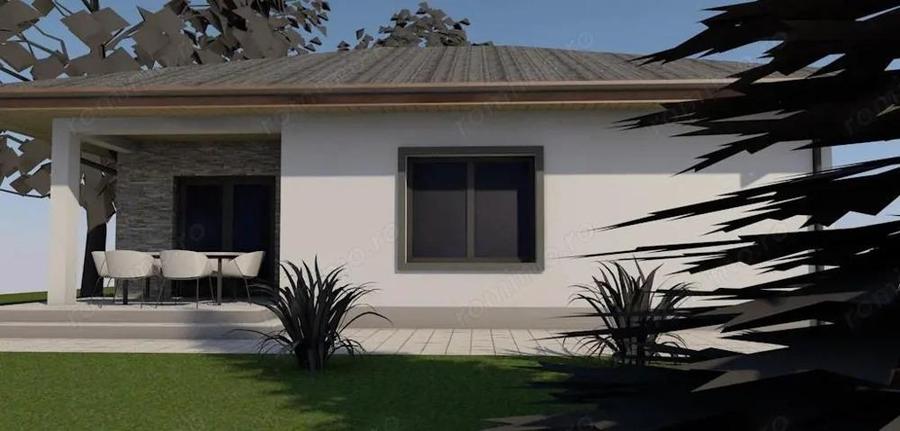 Casa moderna parter, zona excelenta 3 camere, terasa, teren 6 arii - 1