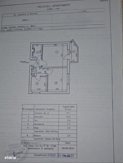Apartament cu 2 camere si centrala zona nord etaj 1 D uri - 1