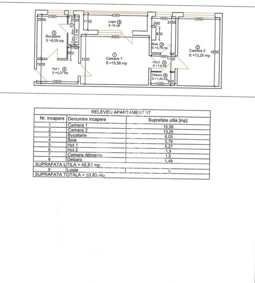 Apartament cu 2 camere, conf 1, semidecomandat, zona Spitalul Judetean - 13