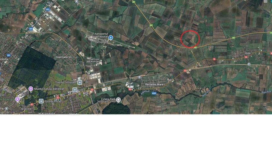 Remetea Mare - teren extravilan agricol langa autostrada - S:12000mp - 1