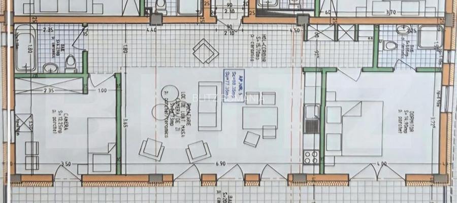 Apartament de vanzare Bloc nou 3 camere, 83,35 mp util Apartament de vanzare Bloc nou 3 camere, 83,35 mp util