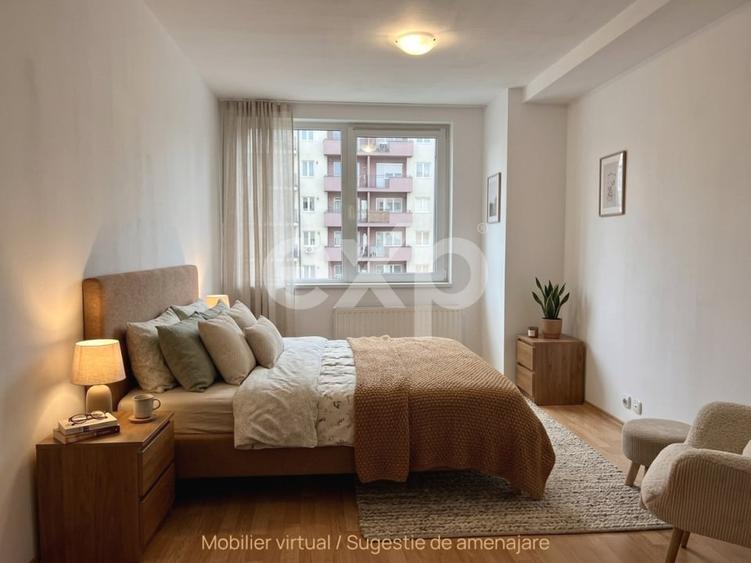 Apartament cu 2 camere semidecomandat, mobilat în Iris