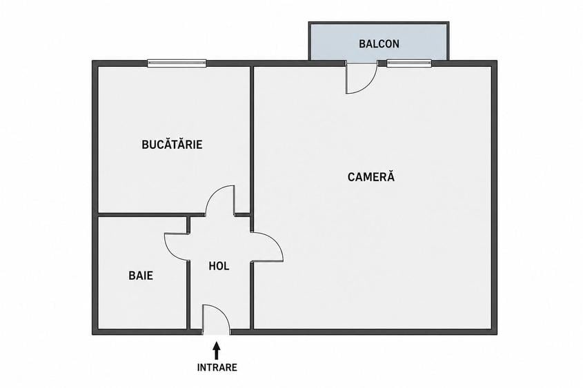 Apartament 1 camera decomandat, 37 mp, parcare, str Frunzisului - 10