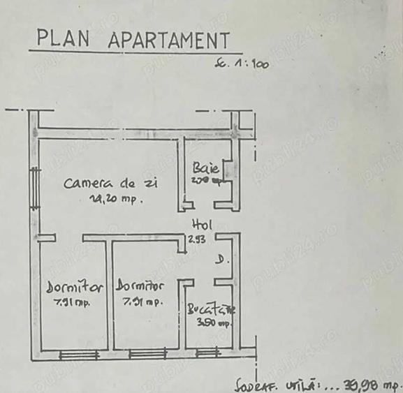 Vand apartament 3 camere semidecomdat - 9