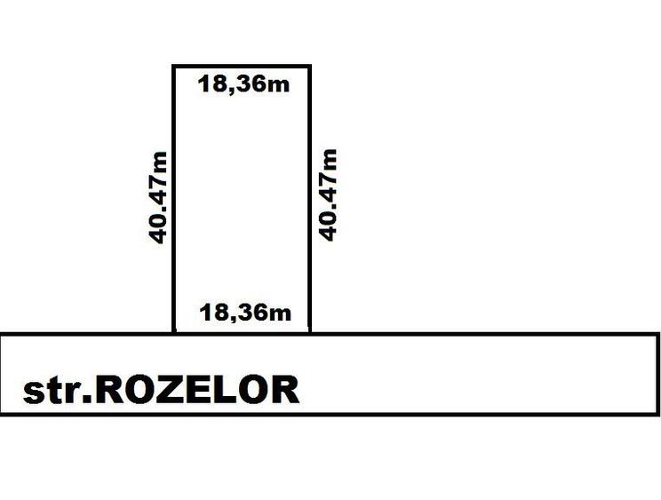 Teren 743 mp, deschidere 18.36 m, 1 Decembrie Ilfov ,str.Rozelor - 2