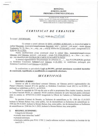 Vand teren in Ganeasa Ilfov, langa lac si padure. - 2