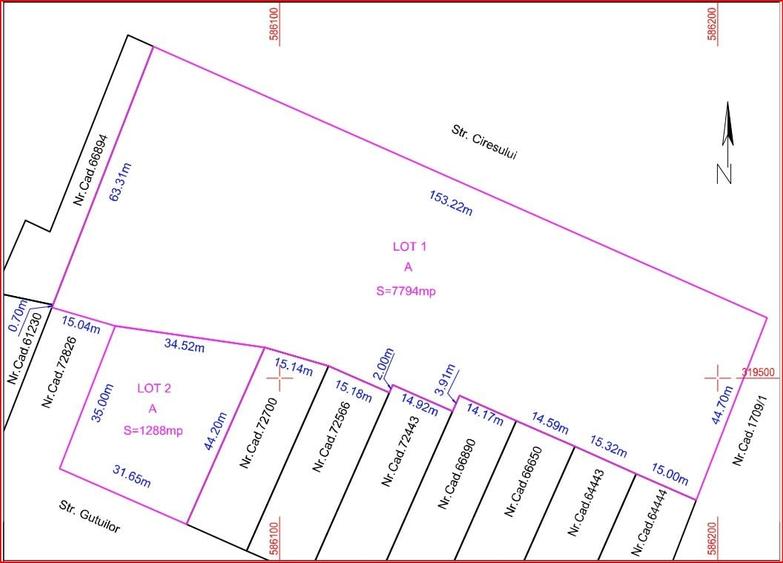 Teren Construcții intravilan de 763 mp, în Central