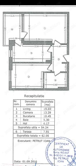 Vand apartament cu 2 camere, in bloc C2 etaj 6 11, situat in GranVia Park Lujerului