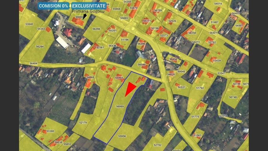 Casă cu teren 6.299 mp, central Gogosu, comision 0% - 3