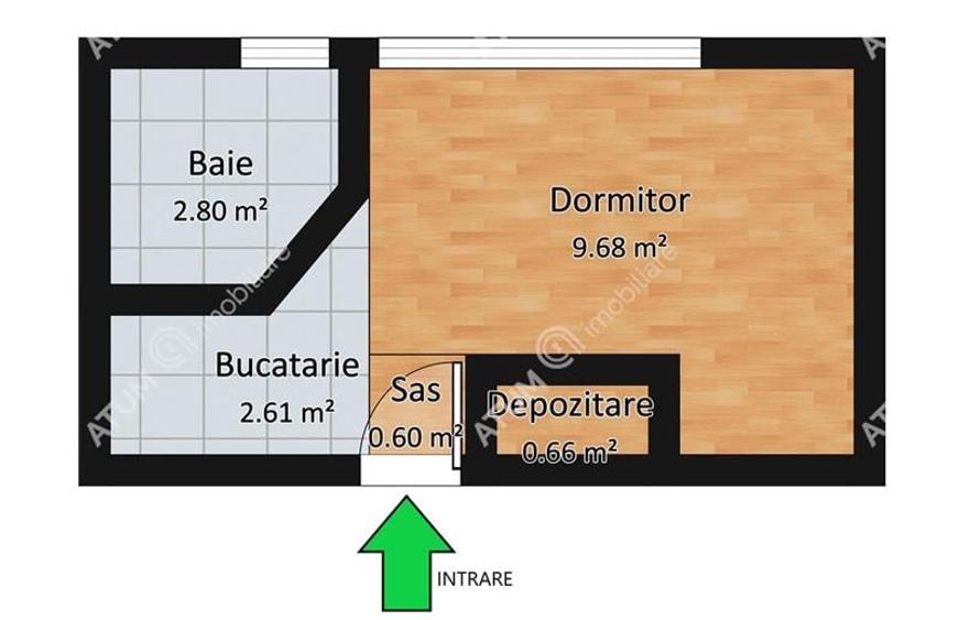 Garsoniera cu vedere panoramica in Vasile Aaron in Sibiu - 4