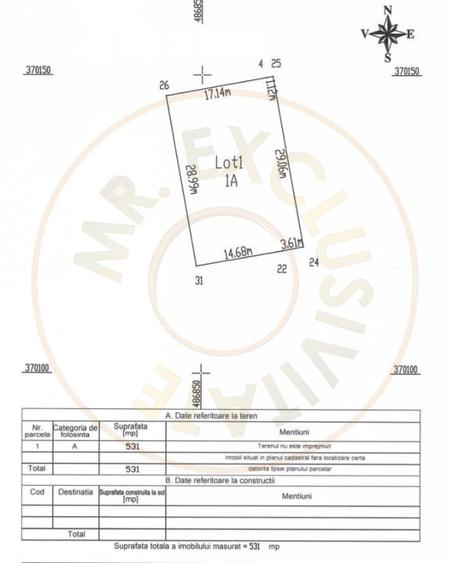 Teren 500 mp intravilan Smeura Stoenari - 4 loturi - 4