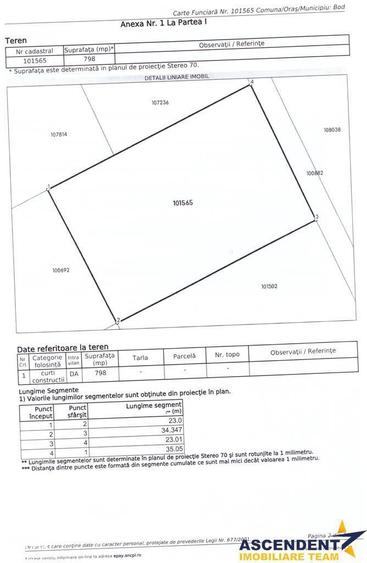 Lot pentru casa, 800 mp intravilan, Bod, 15 min Brasov - 5