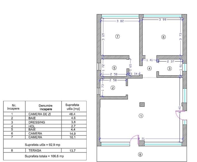 Casa  cu 3 camere si teren 438 mp - Lazu - 2