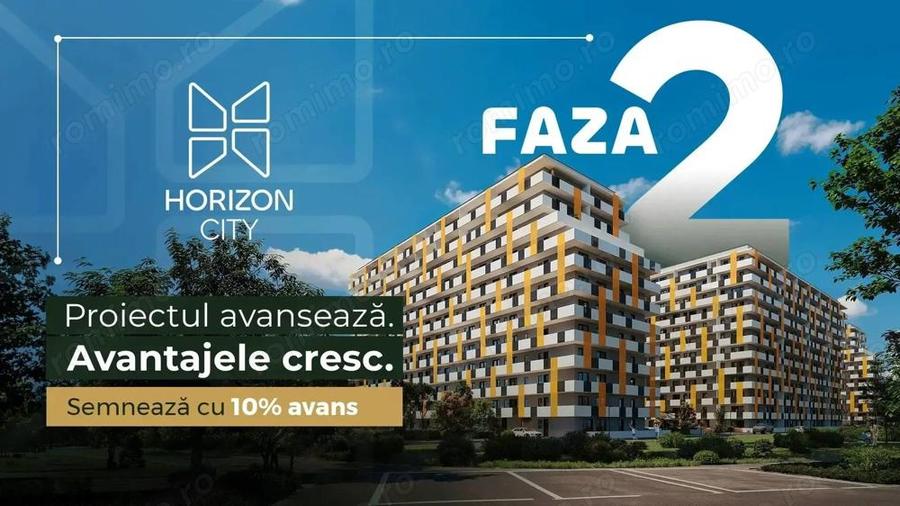 Horizon City: Apartament 1 Camera cu Parcare Inclusa si avans 10% - Comision 0% - 1