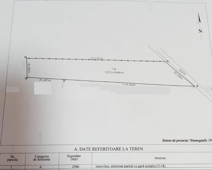Teren Construcții intravilan de 2946 mp, în Ciolpani