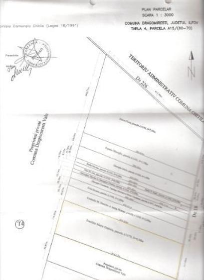 Teren Construcții extravilan de 44950 mp, în Dragomirești-Vale