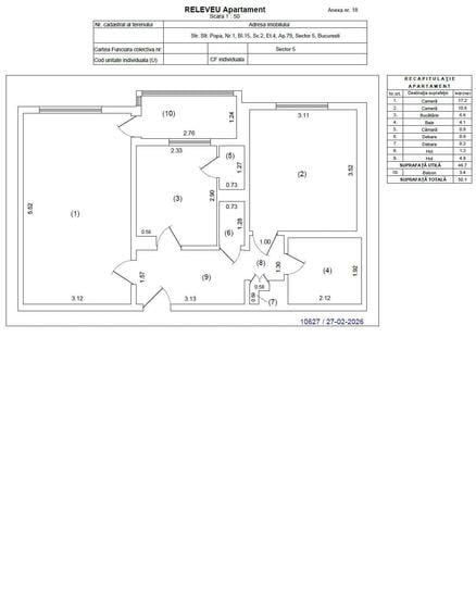 Apartament 2 camere decomandat - Sublocotenent Popa, nr. 1, bl 15, scara 2 - Rahova - 1
