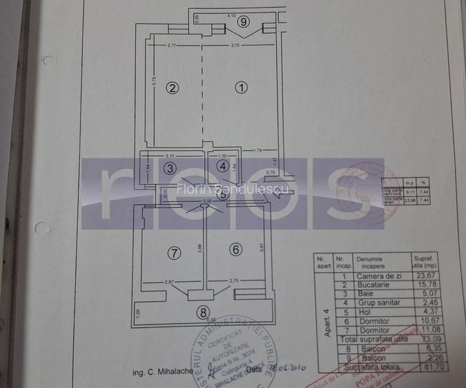 DE VANZARE 3 CAMERE SPATIOASE | 2 BAI | 2 BALCOANE | LANGA MARRIOTT