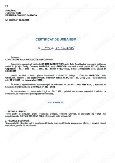 Vand 10436 mp teren industrial cu PUZ hala productie nepoluanta zona aeroport - 6