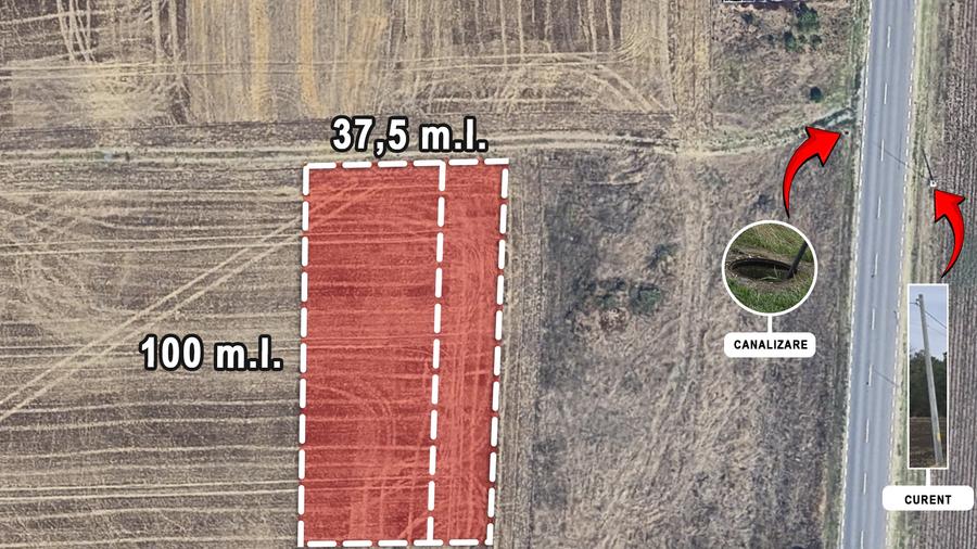 Teren Branesti deschidere la drum asfaltat ideal mica dezvoltare imobiliara. - 1