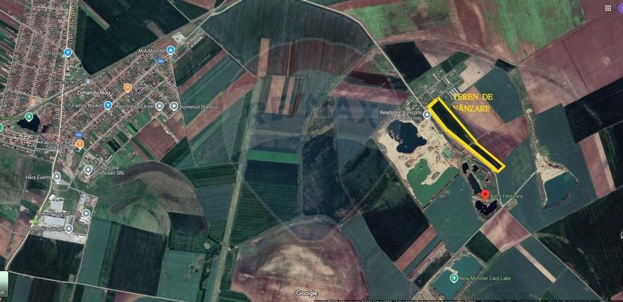 Teren de vânzare 113,931 mp, pretabil balastieră în Zimandu Nou - 2