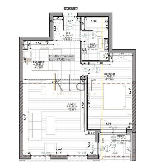Apartament cu 2 camere semidecomandat, mobilat în Zorilor