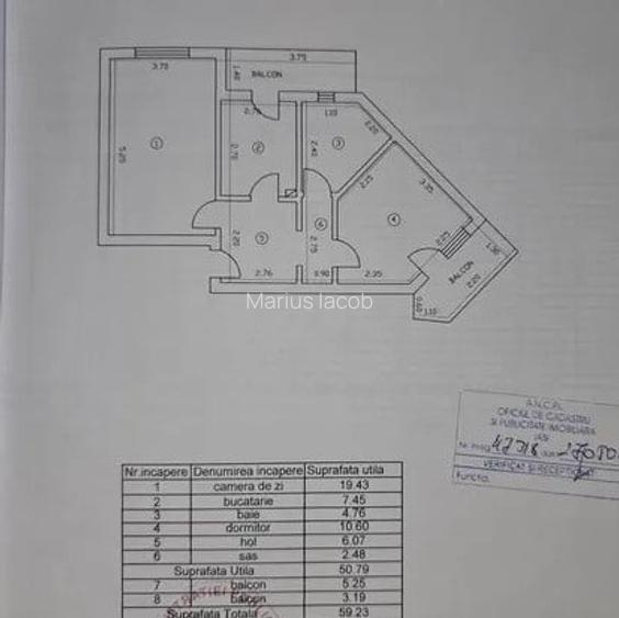 Apartament 2 camere decomandat - etaj intermediar - Baza 3