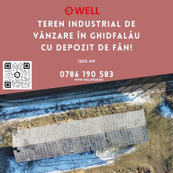 Teren industrial de vânzare în Ghidfalău cu depozit de fân! - 1