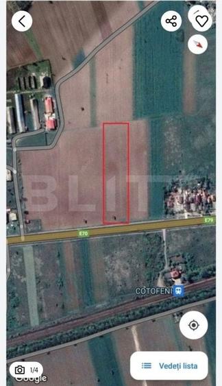 Teren intravilan de vanzare, 5000 mp, deschidere 27 m, zona Cotofenii din Fata - 1