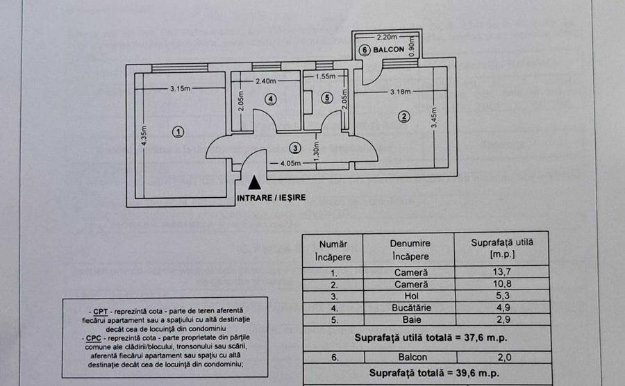 De vanzare apartament cu 2 camere in Piatra Neamt, str. Darmanesti - 1