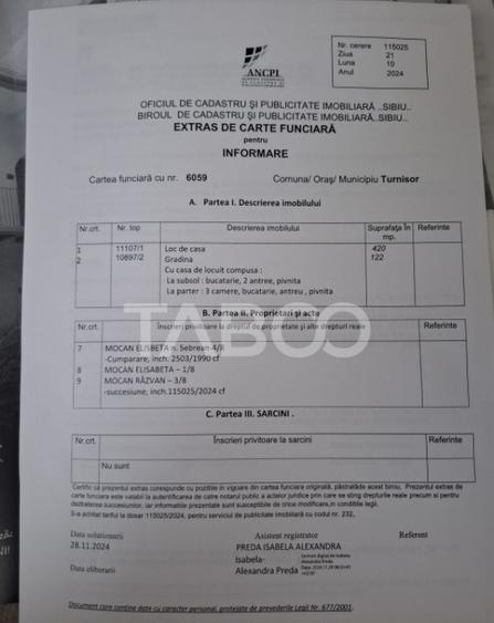 Casa de vanzare cu 3 camere si gradina in zona Turnisor Sibi - 8