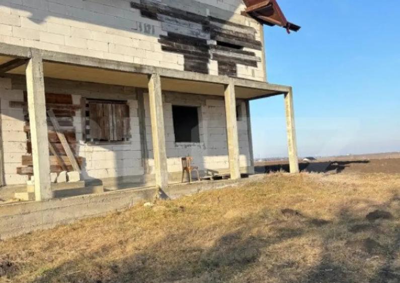 Casa la rosu, cu 3 camere, 120 mp utili, 5000 mp teren, zona - 1