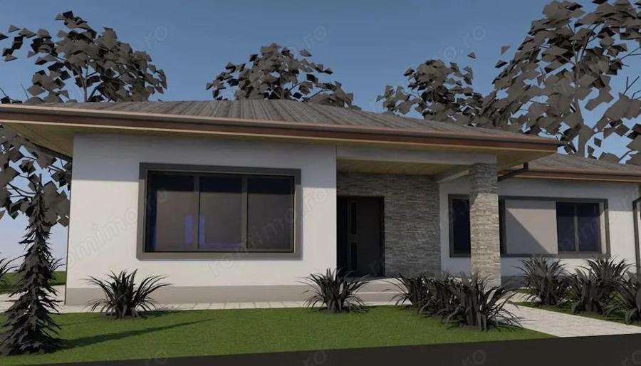 Casa moderna parter, zona excelenta 3 camere, terasa, teren 6 arii - 5