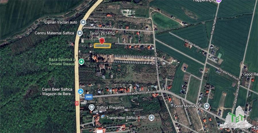 Teren Saftica 2600mp - Parcelabil - 2