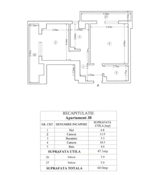 Apartament la gata! Tatarasi, bloc nou, intabulat, 2 camere, 60mp - 1