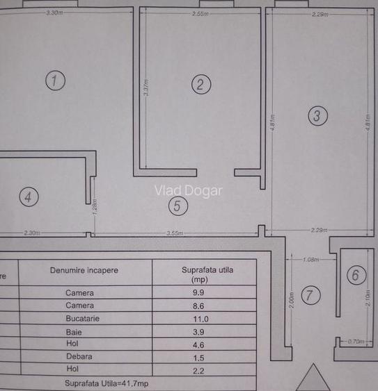 Apartament cu 2 camere semidecomandat, mobilat în Iris