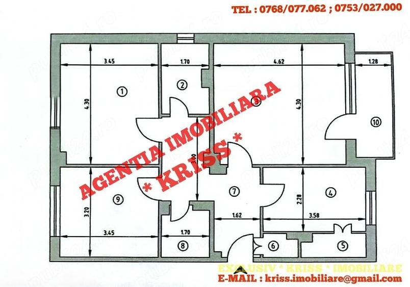 Oferta! Apartament 3 Camere TEILOR PS-uri Confort 1 Decomandat 80 Mp. An 1990 Etaj Parter Cu Balcon - 4
