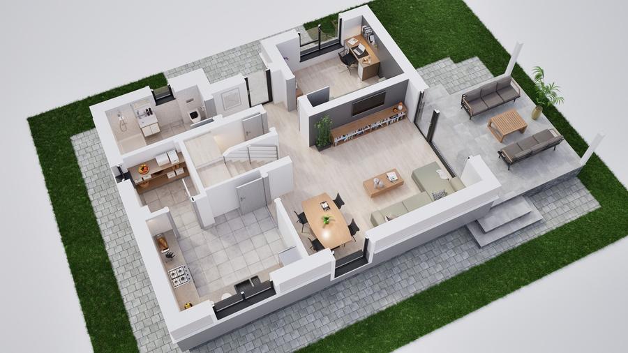 Casă individuală, teren generos și compartimentare eficientă - 0% comision - 16