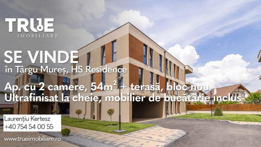 Ap. cu 2 camere, 54m? + terasă, bloc nou, HS Residence! - 1