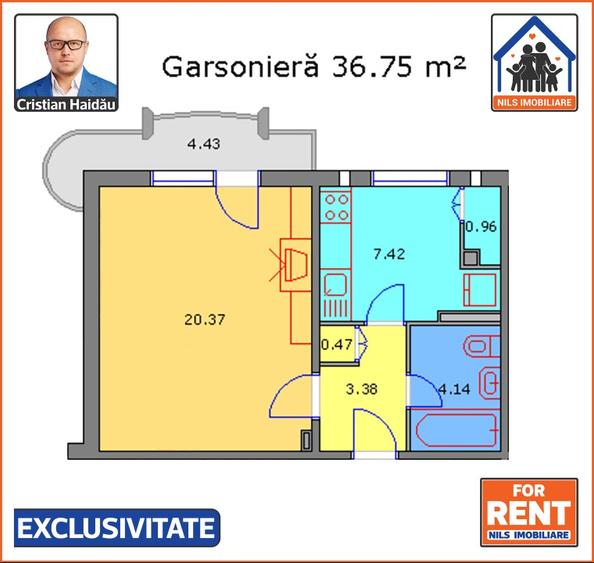 Garsoniera superba de inchiriat la Brancoveanu! Renovata, mobilata  - 9