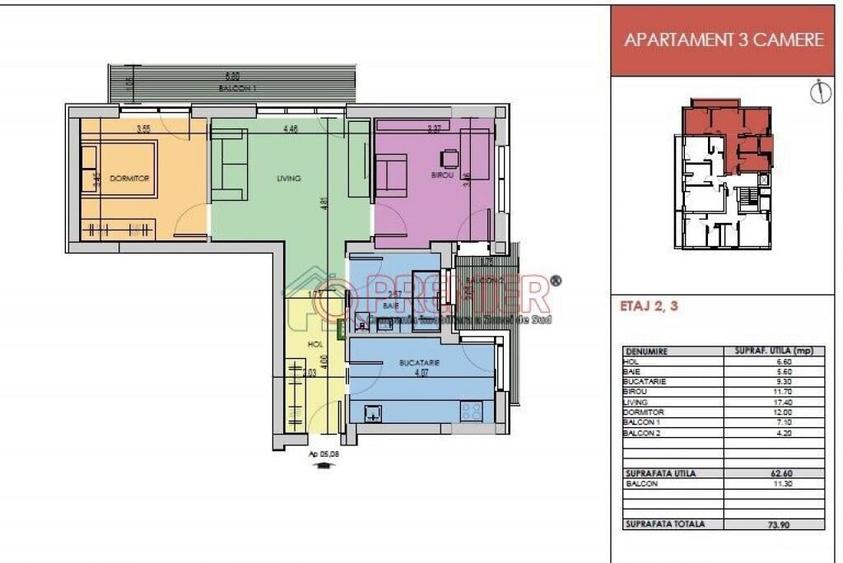 Grand Arena Mall - 3 camere decomandat - Acte Gata - - 5