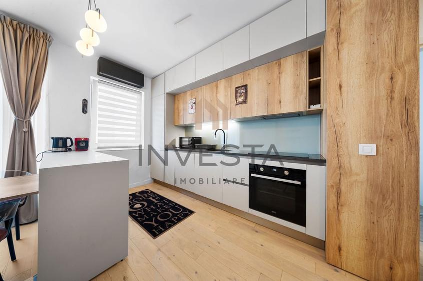 Apartament cu 2 camere semidecomandat, mobilat în Central