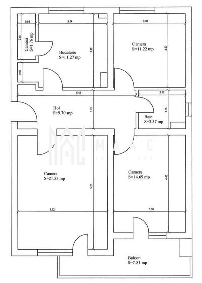 Apartament cu 3 camere decomandat în Ștrand